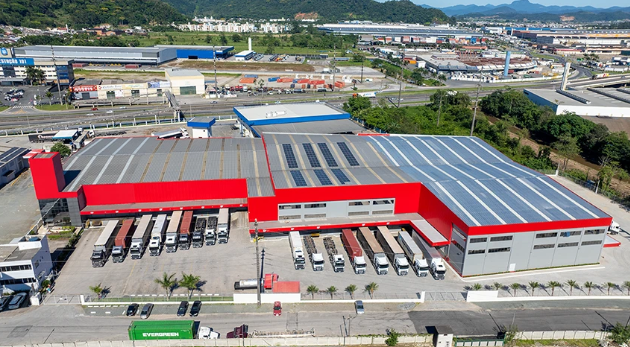 Vista aérea do centro de distribuição da Bojen